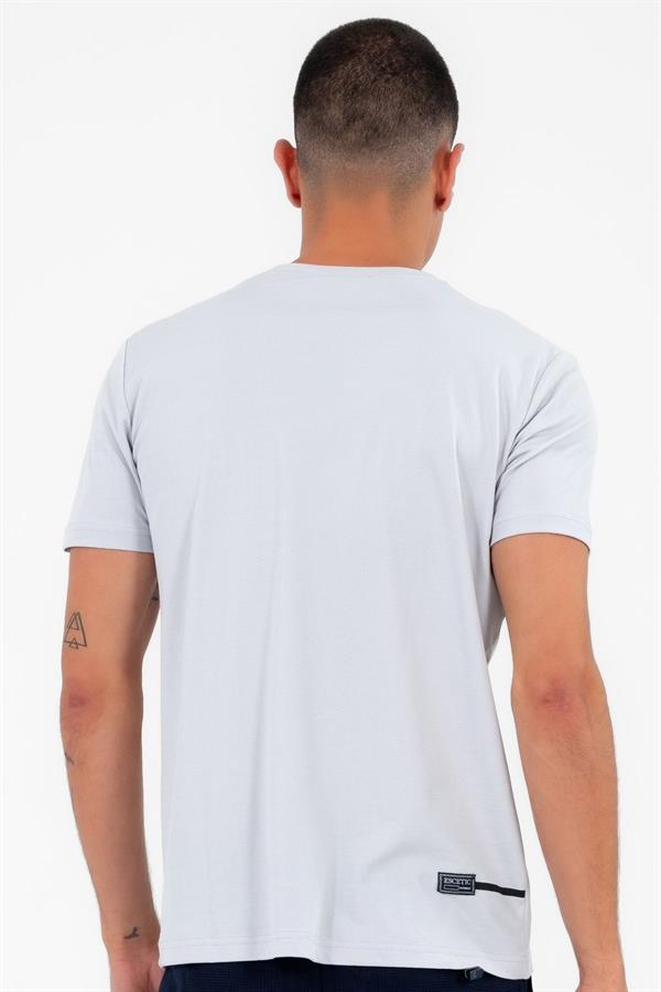 Escetic Erkek Taş Spor O Yaka Slimfit Nefes Alan Pamuklu Aves Kumaş T-Shirt T0038