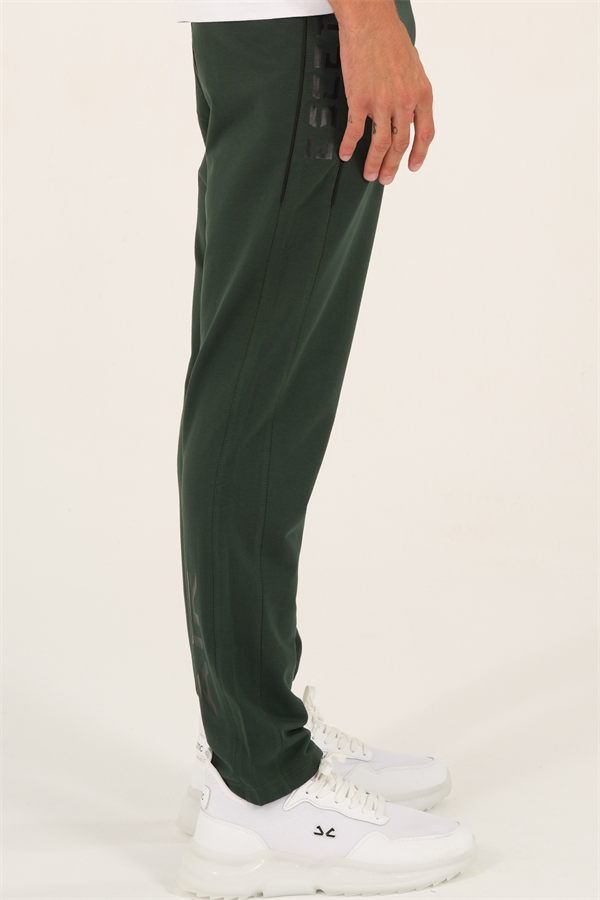 Escetic Erkek Yeşil Slimfit Nefes Alabilen Süper 2 İplik Kumaş 4 Mevsim Spor Eşofman Altı 1905