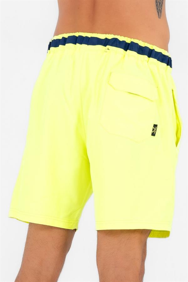 Escetic F. Sarı Erkek Casual 3 Cepli Maraton Kumaş Deniz Fitnes File Astarlı Spor Şort B1378