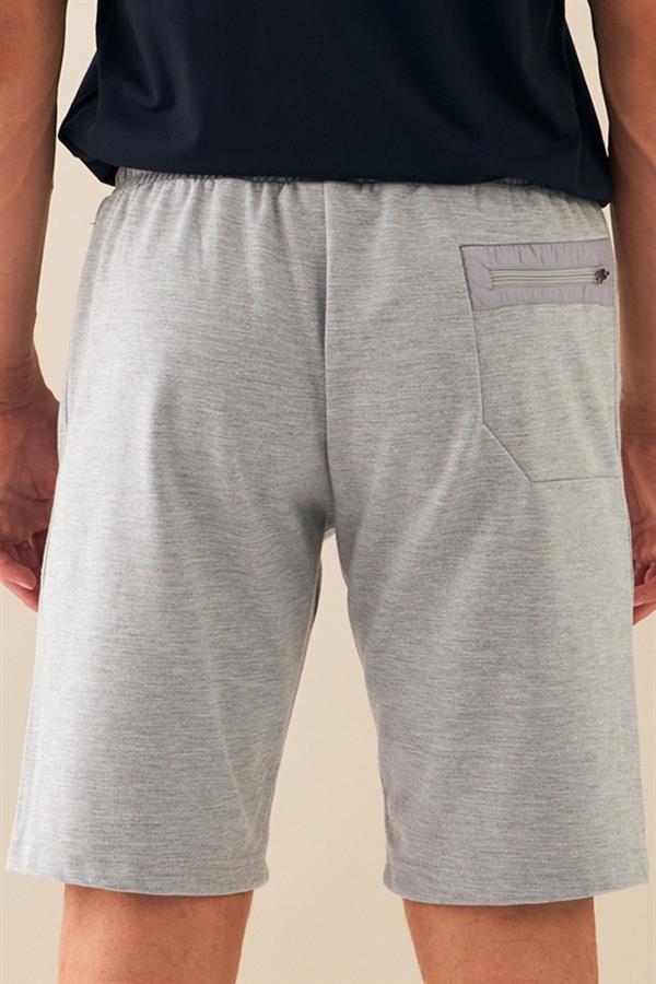 Escetic G2 Melanj Erkek Casual Rahat Kalıp Nefes Alabilen Pamuklu Drops İnterlok Kumaş Spor Şort B1511