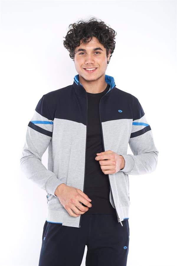 Escetic G2 Melanj Erkek Spor 4 Cepli 2 İplik 4 Mevsim Nefes Alabilen Battal Eşofman Takımı 6654