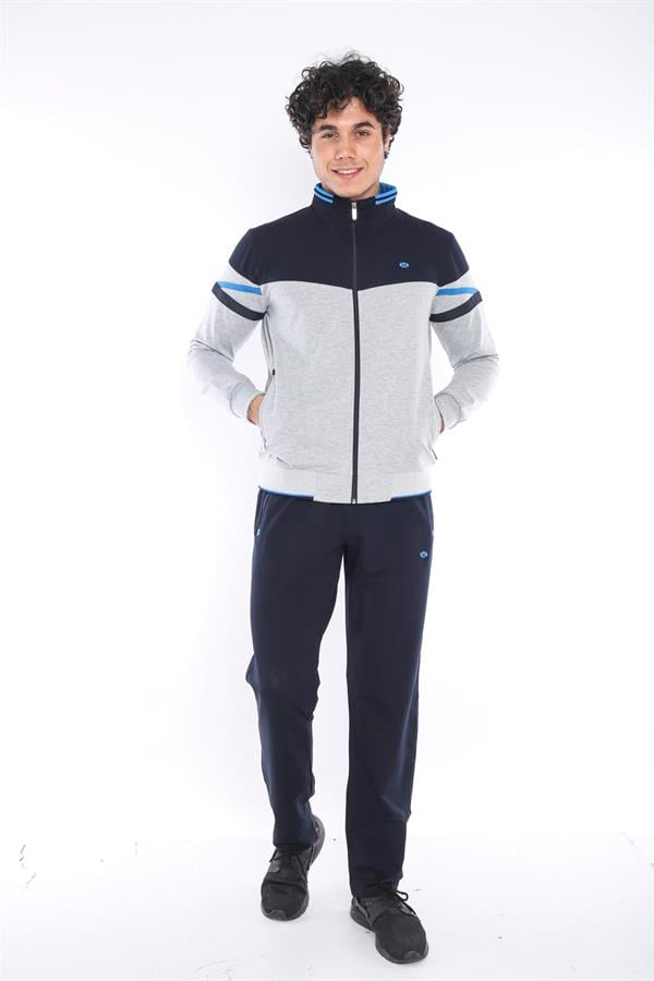 Escetic G2 Melanj Erkek Spor 4 Cepli 2 İplik 4 Mevsim Nefes Alabilen Battal Eşofman Takımı 6654