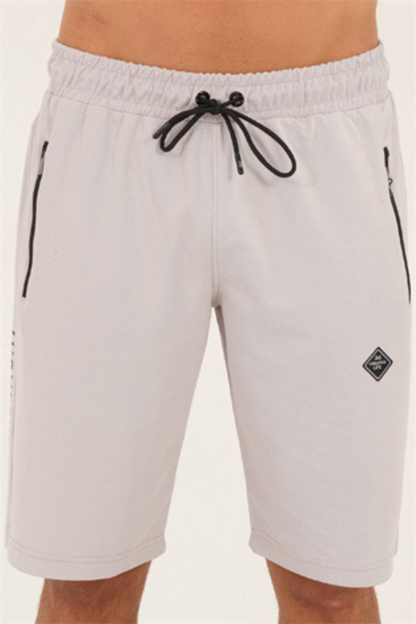 Escetic Gri Erkek ABD Pike Nefes Alan Kumaş Casual Spor Şort B1142