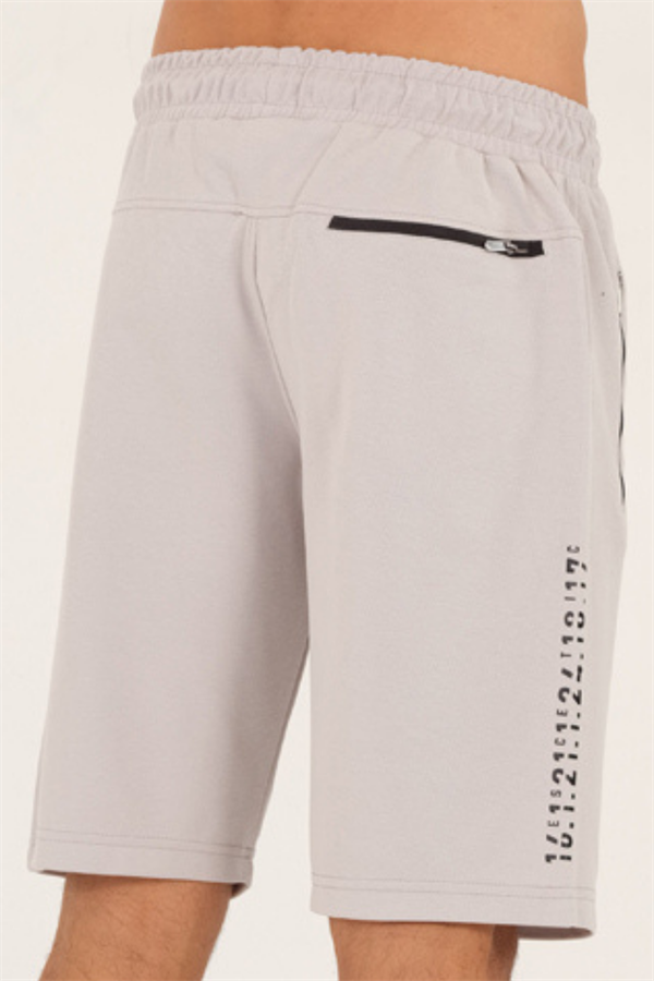Escetic Gri Erkek ABD Pike Nefes Alan Kumaş Casual Spor Şort B1142