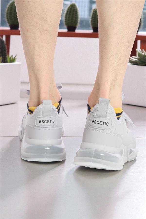 Escetic Gri Erkek Anorak Gövde Yazlık Jel Taban Sneaker Spor Ayakkabı AY0013