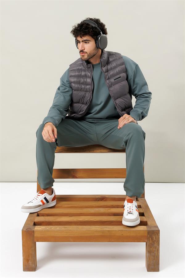 Escetic Gri Erkek Şişme Yelek 7077