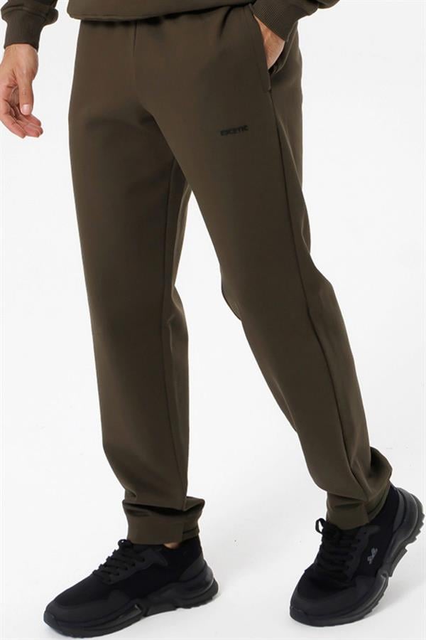 Escetic Haki 4 Mevsim Doubleface Kumaş Spor Slimfit Erkek Eşofman Altı S0023