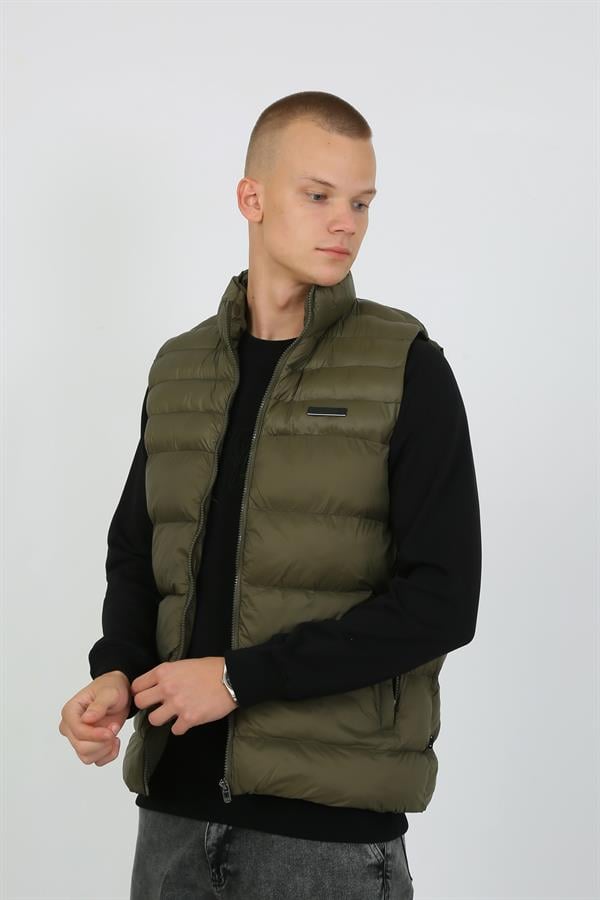 Escetic Haki Erkek Şişme Yelek 7077