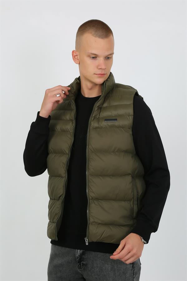 Escetic Haki Erkek Şişme Yelek 7077