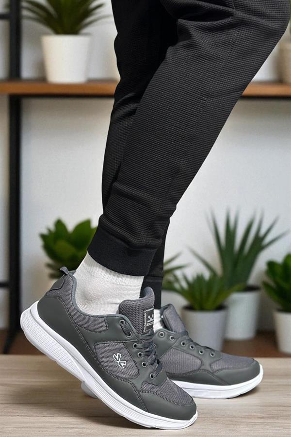 Escetic Koyu Gri Erkek Anorak Gövde Yazlık Sneaker Hafif Spor Ayakkabı AY0012