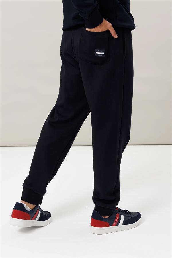 Escetic Lacivert 4 Mevsim Doubleface Kumaş Spor Erkek Eşofman Altı Rahat Regular Kalıp B1575