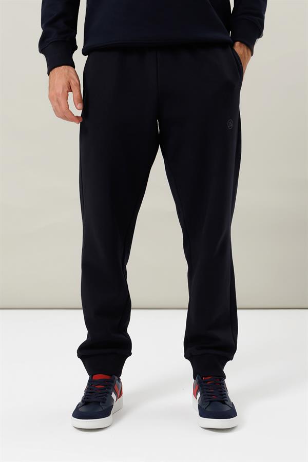 Escetic Lacivert 4 Mevsim Doubleface Kumaş Spor Erkek Eşofman Altı Rahat Regular Kalıp B1575