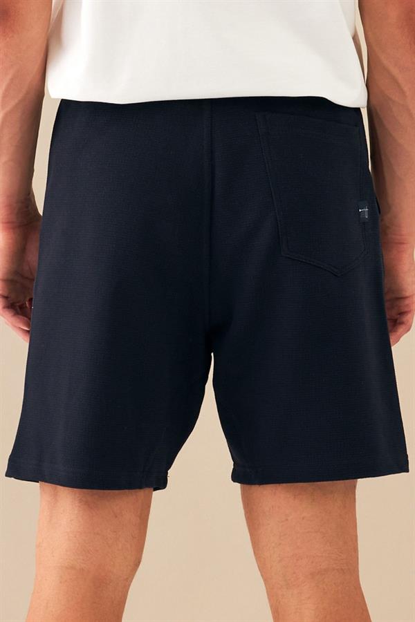 Escetic Lacivert Erkek Casual Rahat Kalıp Nefes Alabilen ABD Pike Kumaş Spor Şort B1502