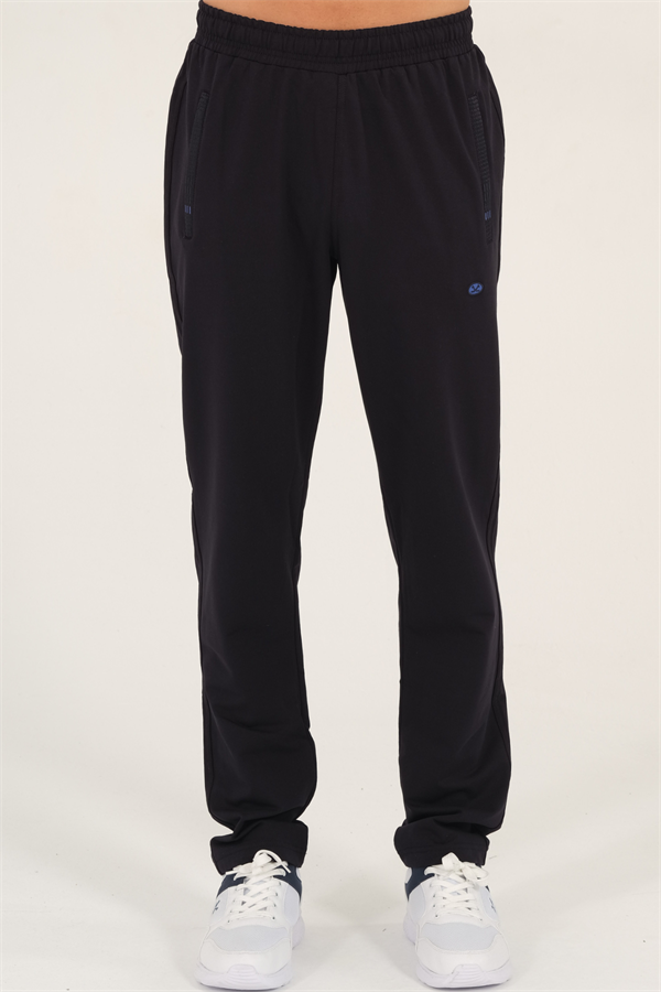 Escetic Lacivert Erkek Rahat Kalıp Nefes Alabilen 2 İplik Kumaş 4 Mevsim Spor Eşofman Altı B1073