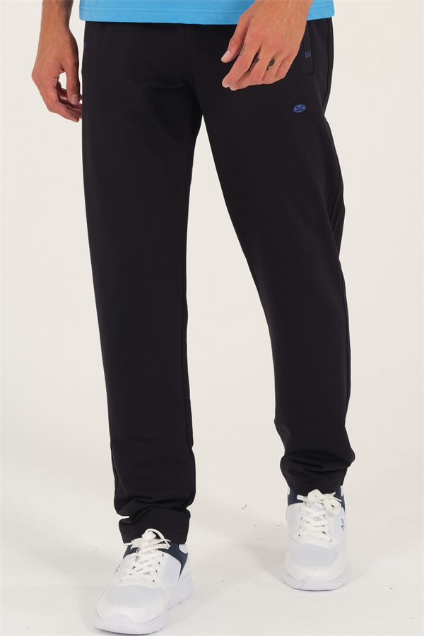 Escetic Lacivert Erkek Rahat Kalıp Nefes Alabilen 2 İplik Kumaş 4 Mevsim Spor Eşofman Altı B1073