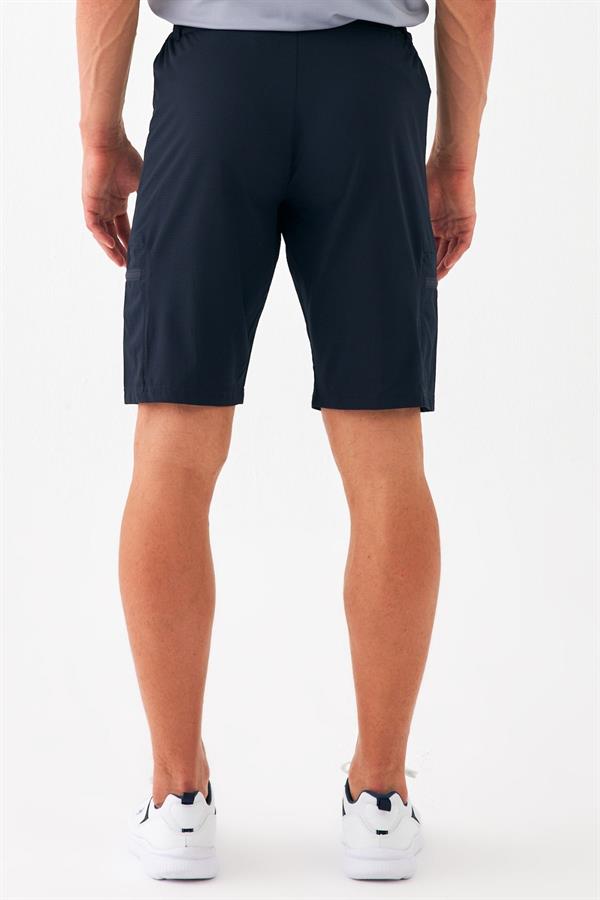 Escetic Lacivert Erkek Regular Kalıp Nefes Alabilen Yazlık Esnek Spor Likra Kumaş Spor Şort B1492