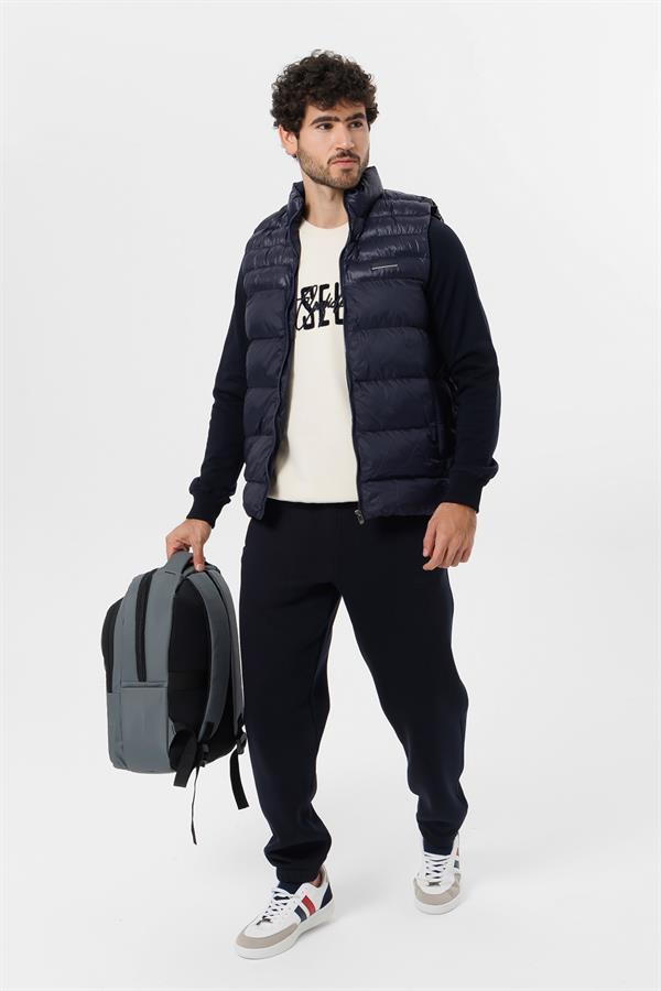 Escetic Lacivert Erkek Şişme Yelek 7077