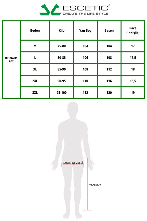 Escetic Lacivert Erkek Slimfit Kalıp Nefes Alabilen Pamuklu Drops İnterlok Kumaş Spor Eşofman Altı S0005