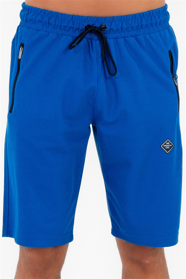 Escetic Mavi Erkek ABD Pike Nefes Alan Kumaş Casual Spor Şort B1142