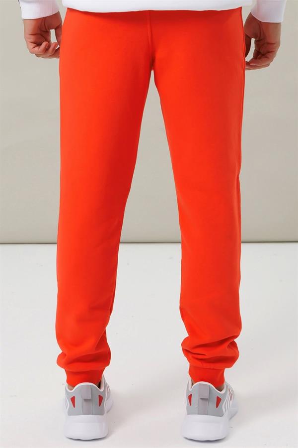 Escetic Nar Çiçeği Kışlık Kalın 3 İplik Lastik Paça Slimfit Erkek Eşofman Altı B1127