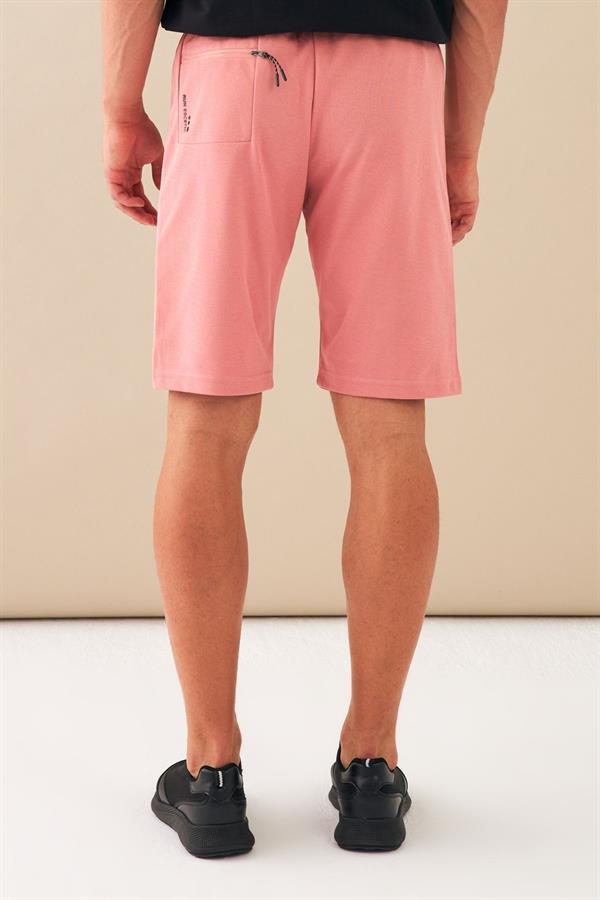 Escetic Pembe Erkek Regular Kalıp Nefes Alabilen ABD Pike Kumaş Spor Şort B1489