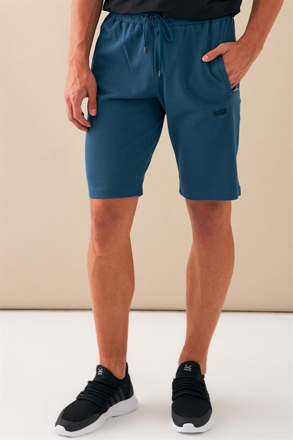 Escetic Petrol Erkek Regular Kalıp Nefes Alabilen ABD Pike Kumaş Spor Şort B1489