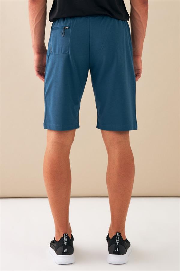 Escetic Petrol Erkek Regular Kalıp Nefes Alabilen ABD Pike Kumaş Spor Şort B1489