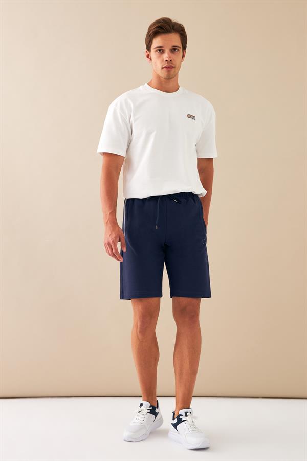 Escetic Royal Erkek Casual Rahat Kalıp %100 Pamuk Nefes Alabilen Petek Süprem Kumaş Spor Şort B1540