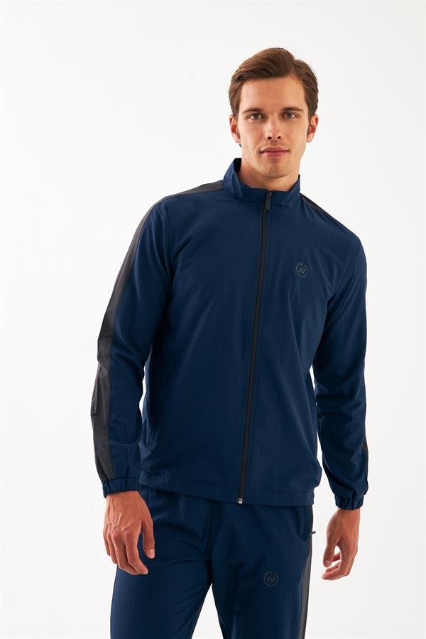 Escetic Royal Erkek Dik Yaka Spor Likra Kumaş Lastik Paça 4 Cepli YAZLIK Slimfit Spor Eşofman Takımı SL0019