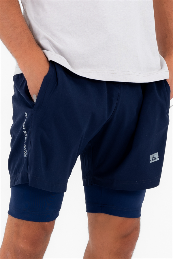 Escetic Royal Erkek İçi Kendinden Taytlı 3 Cepli Deniz Fitnes Spor Likra Şort B1326