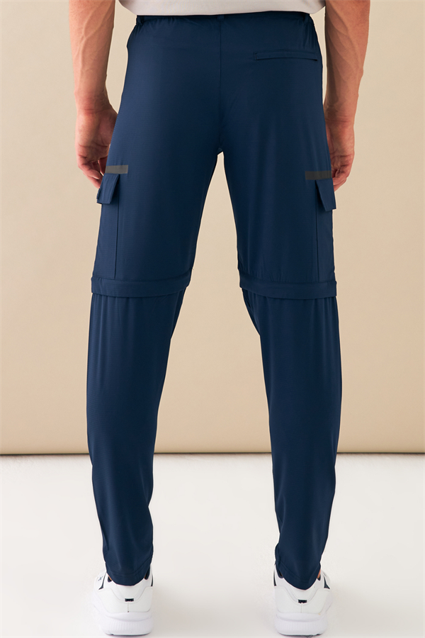 Escetic Royal Erkek Regular Kalıp Yazlık Esnek Spor Likra Kumaş Şort Olabilen Spor Eşofman Altı S0000