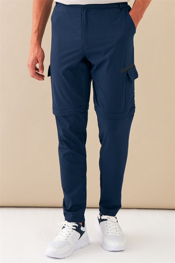 Escetic Royal Erkek Regular Kalıp Yazlık Esnek Spor Likra Kumaş Şort Olabilen Spor Eşofman Altı S0000