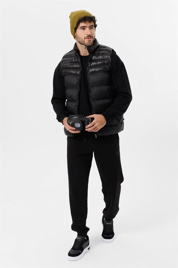 Escetic Siyah Erkek Şişme Yelek 7077