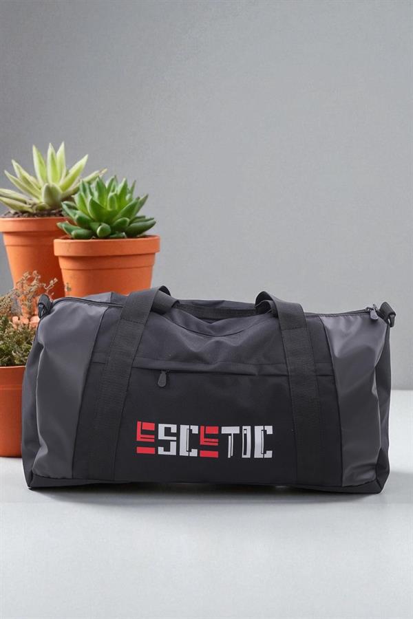 Escetic Siyah Unisex Su Geçirmez Omuz Askılı Spor Fitness Seyahat Çanta C5005