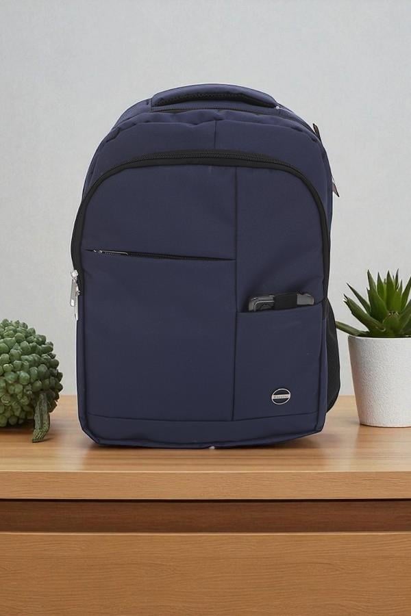 Escetic Spor Lacivert Sırt Çantası Okul Tatil Kamp Seyahat Dağcılık Çanta C5007