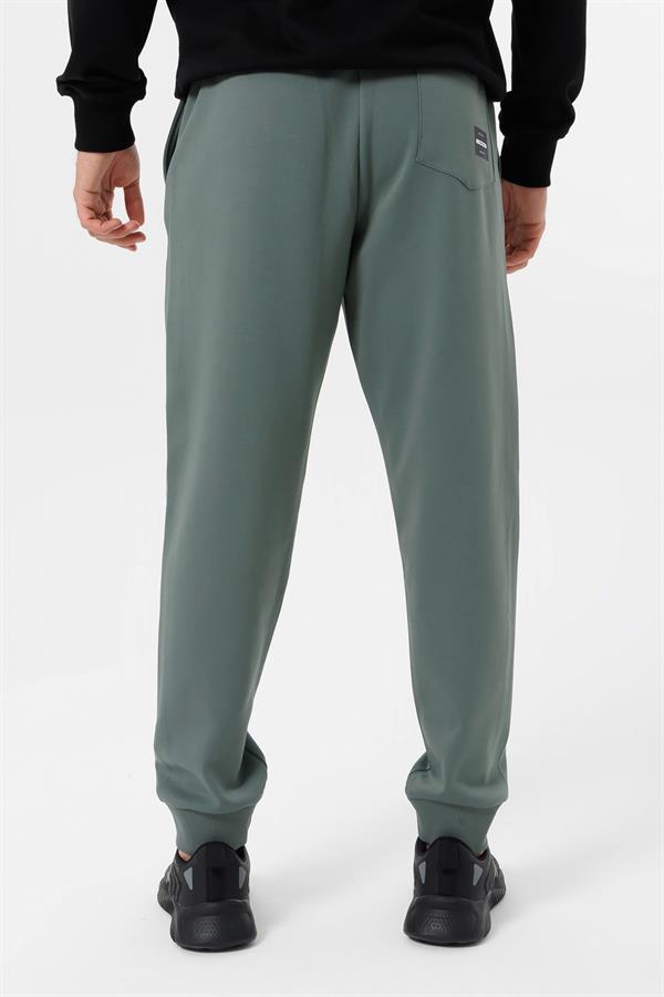 Escetic Su Yeşili 4 Mevsim Doubleface Kumaş Spor Erkek Eşofman Altı Rahat Regular Kalıp B1575