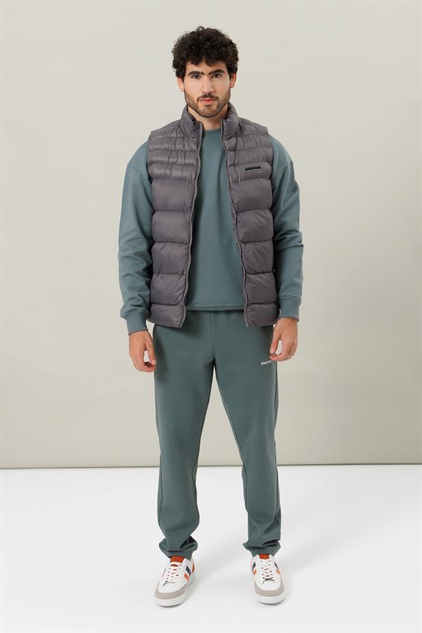 Escetic Su Yeşili 4 Mevsim Doubleface Kumaş Spor Slimfit Erkek Eşofman Altı S0023
