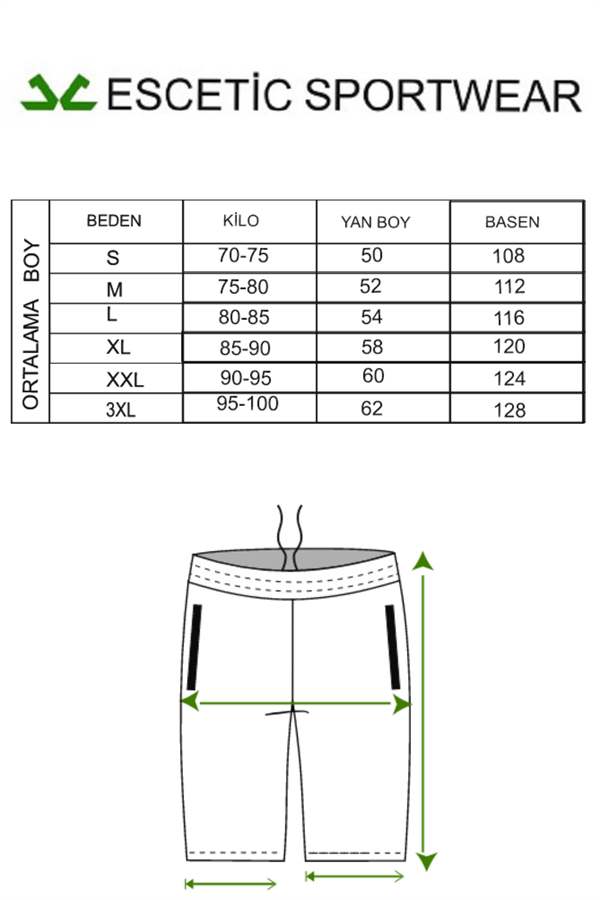 Escetic Taba Erkek Casual Rahat Kalıp Nefes Alabilen Pamuklu Drops İnterlok Kumaş Spor Şort B1511