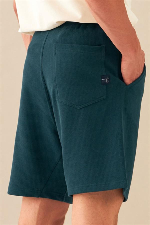 Escetic Yeşil Erkek Casual Rahat Kalıp Nefes Alabilen ABD Pike Kumaş Spor Şort B1502