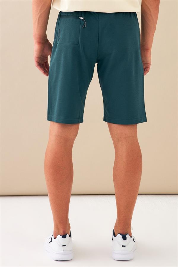 Escetic Yeşil Erkek Regular Kalıp Nefes Alabilen ABD Pike Kumaş Spor Şort B1489