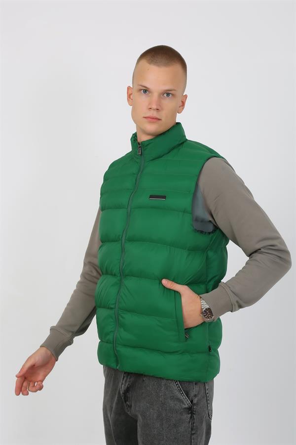 Escetic Yeşil Erkek Şişme Yelek 7077