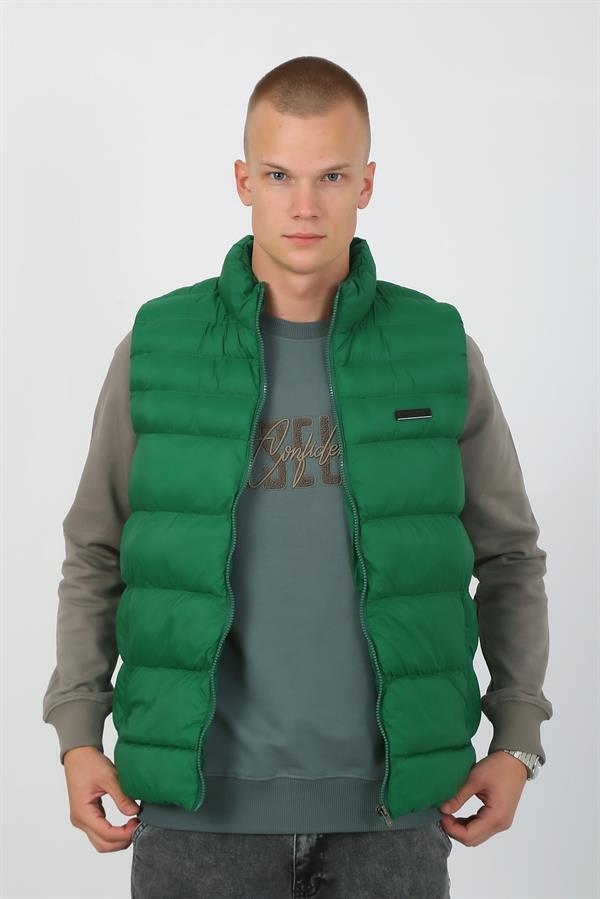 Escetic Yeşil Erkek Şişme Yelek 7077