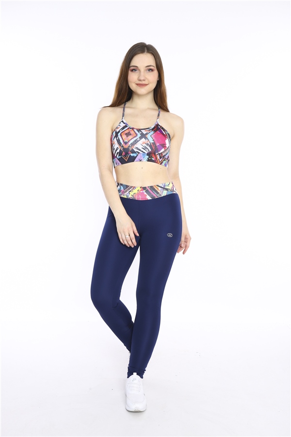 Escetic Royal Kadın Spor Polyester Normal Bel Büstiyer Takım Fitnes Yoga Bra 0313