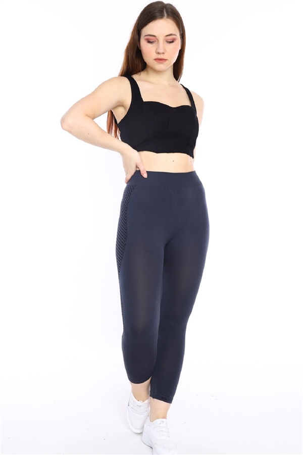 Escetic Orta Gri Kadın Ekstra Esnek Ve Yumuşak Nefes Alabilen Spor Kısa Tayt 0122