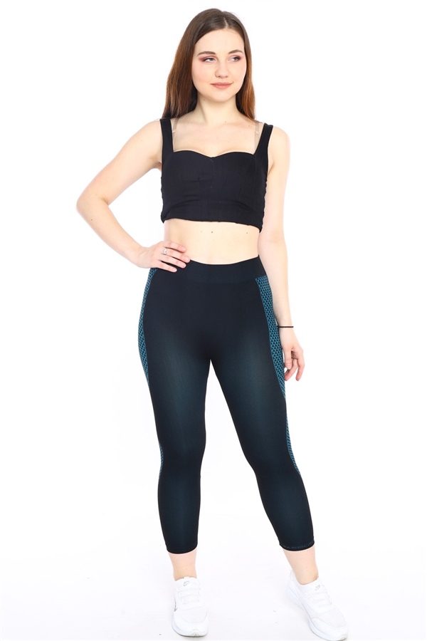 Escetic Siyah Kadın Ekstra Esnek Ve Yumuşak Nefes Alabilen Spor Kısa Tayt 0122