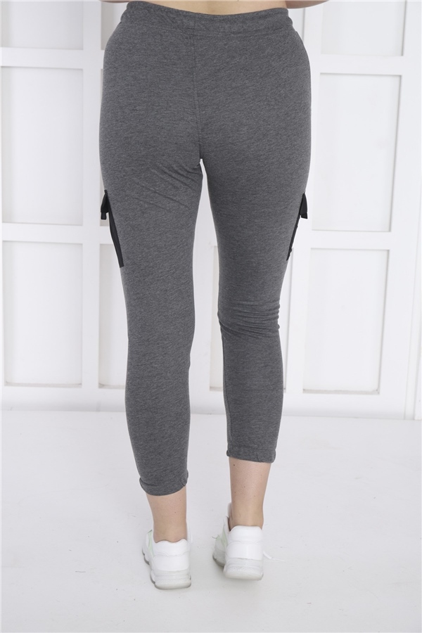 Escetic G3 Melanj Kadın Dar Lastikli Paça Nefes Alan ABD Pike Spor Slimfit Eşofman Altı B1201