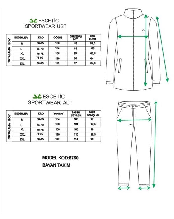 Escetic Koyu Gri Kadın Yazlık Dik Yaka Cepli Fermuarlı Spor Slimfit Tunik Eşofman Takımı 6760