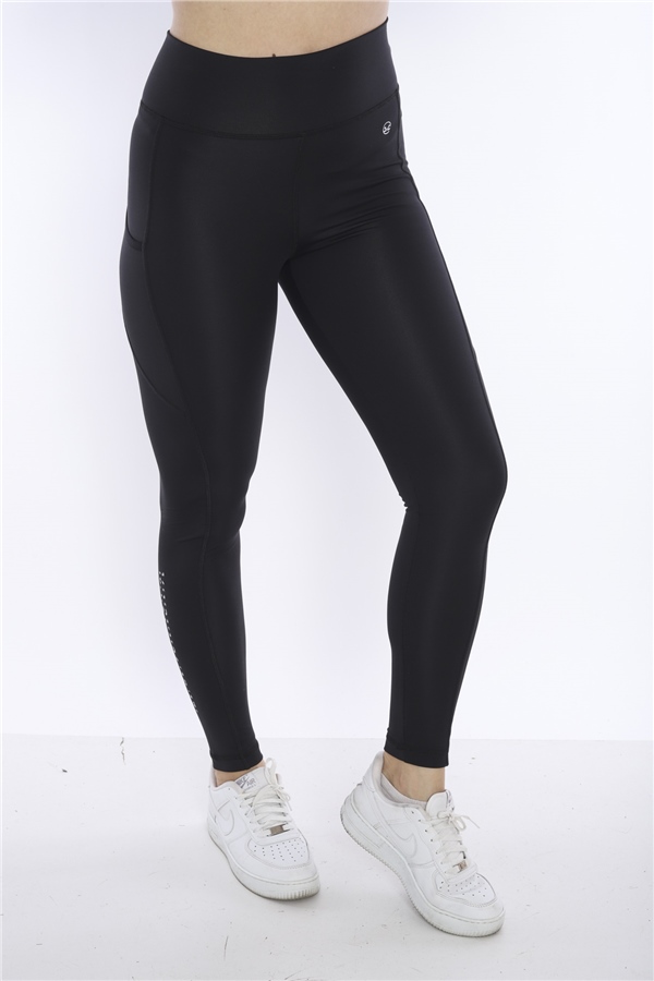 Women's sports black recovery long tights