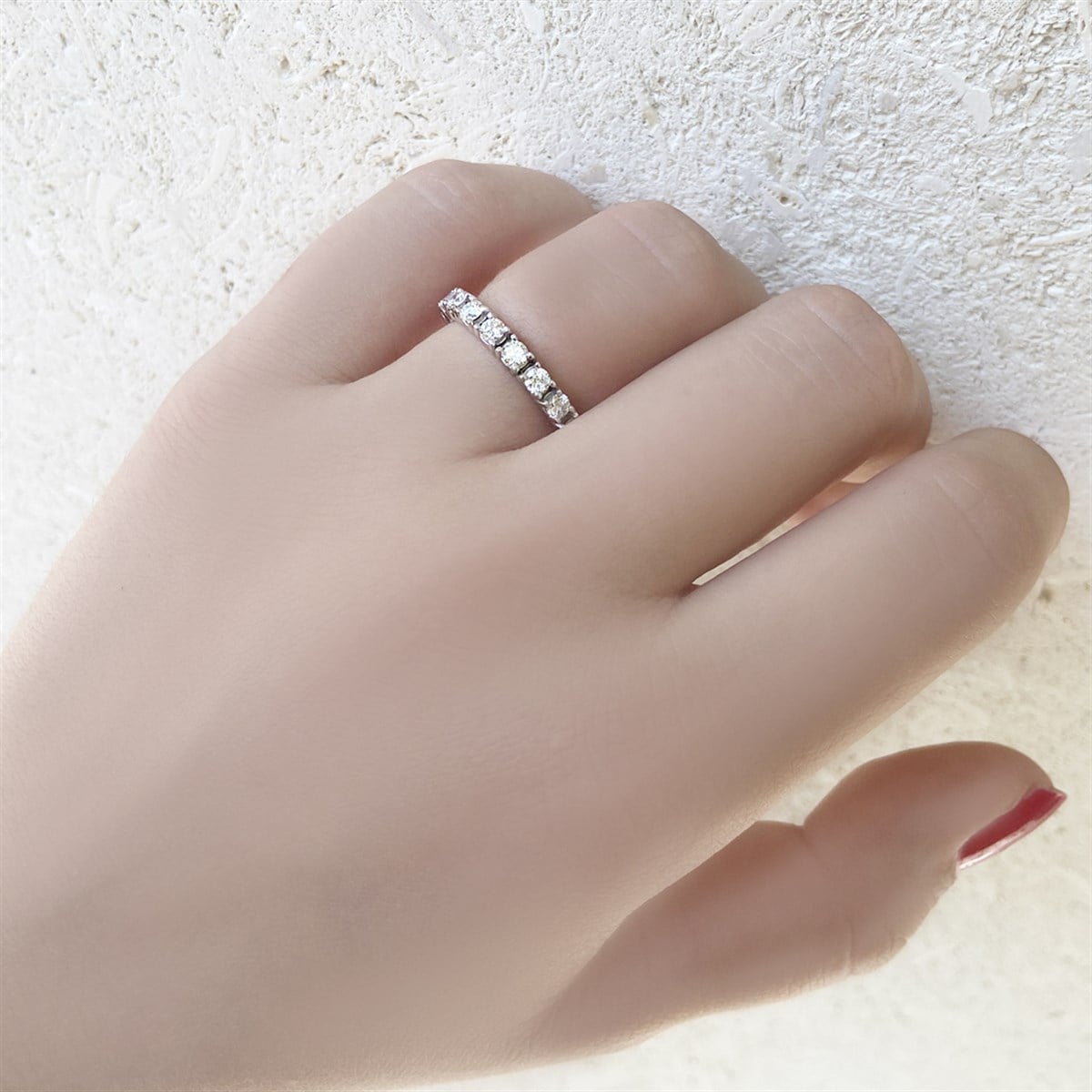 0.65 Karat Pırlanta Yarım Tur Yüzük 14K