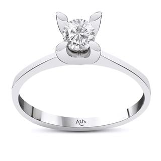 0.50 Karat HRD Sertifikalı Pırlanta Tektaş Yüzük G Renk